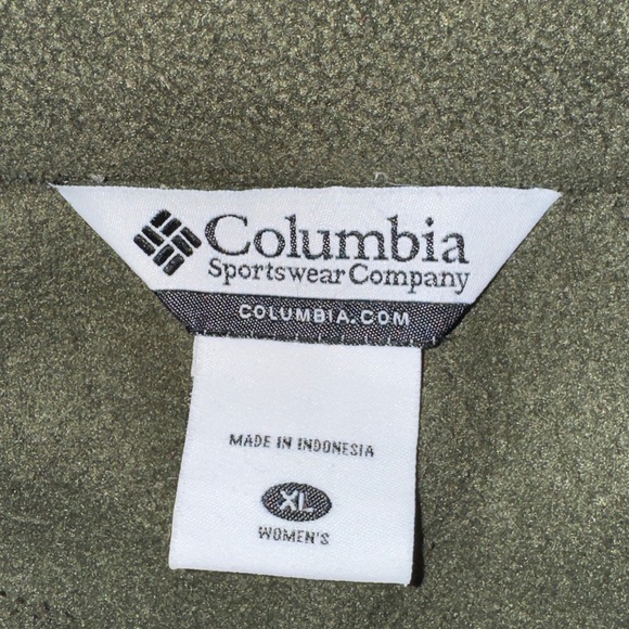 Columbia Olive Green Full-Zip Polar Fleece Jacket Women's Size X-Large - Picture 2 of 3